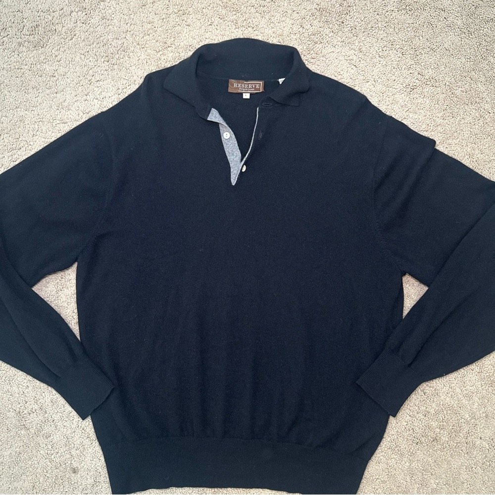 Men's Black V-Neck Sweater by Patrick James